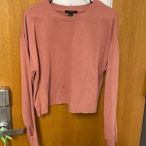 Forever21 cropped pink sweater